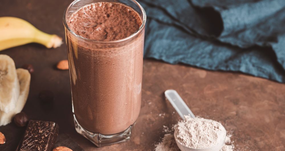 protein shake and protein powder.